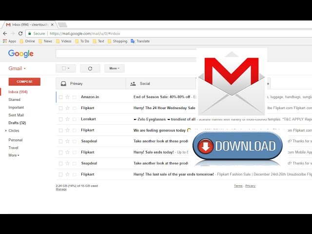 Gmail Verileri İndirme