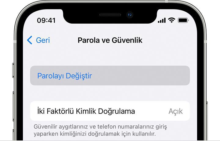 Apple Kimlik Sıfırlama