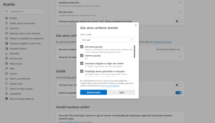 Microsoft Edge'de Önbellek Nasıl Temizlenir?