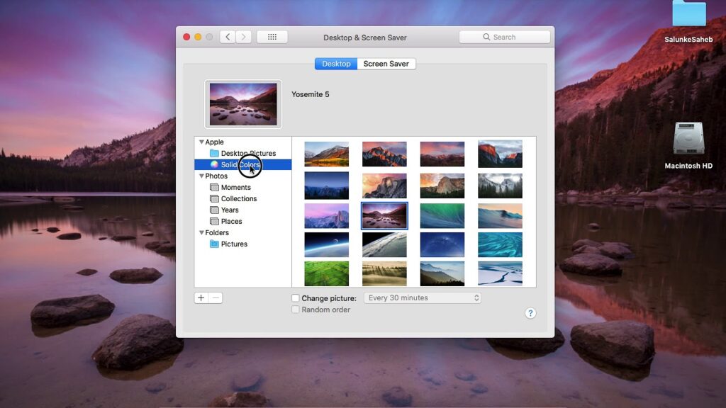 Mac te Arka Plan Resminizi De i tirme