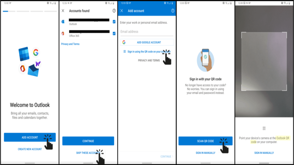 QR Kodu ile Outlook'ta Oturum Açma