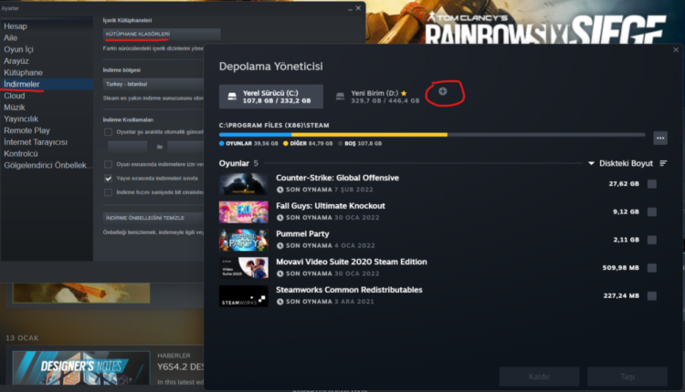 Steam Yüklü Oyunlar Nerede?